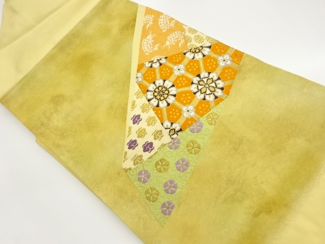 切り嵌め風名物裂模様織出し名古屋帯